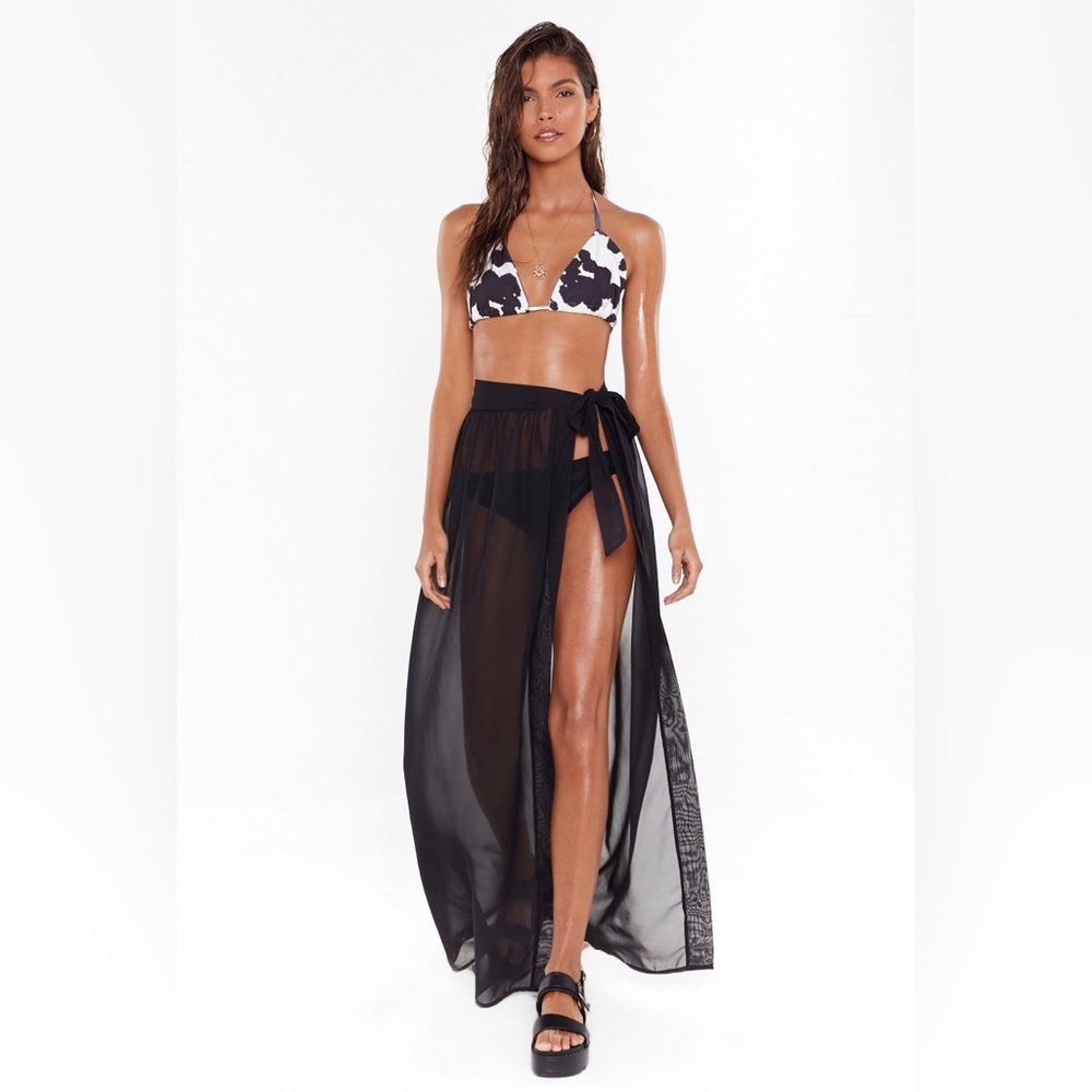 Nasty Gal Chasing The Sun Chiffon Cover-Up Skirt